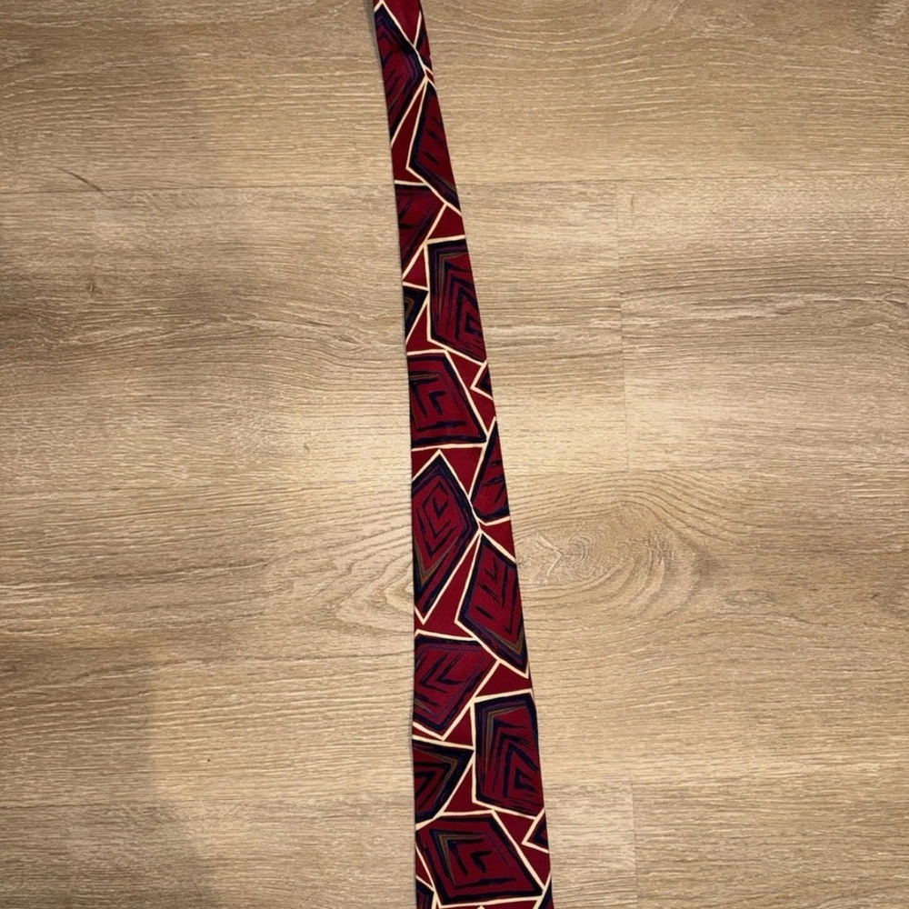 Robert Talbott Men's Geometric Red Tie